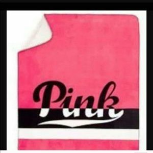 Victoria's Secret Pink Soft Sherpa Blanket Rare